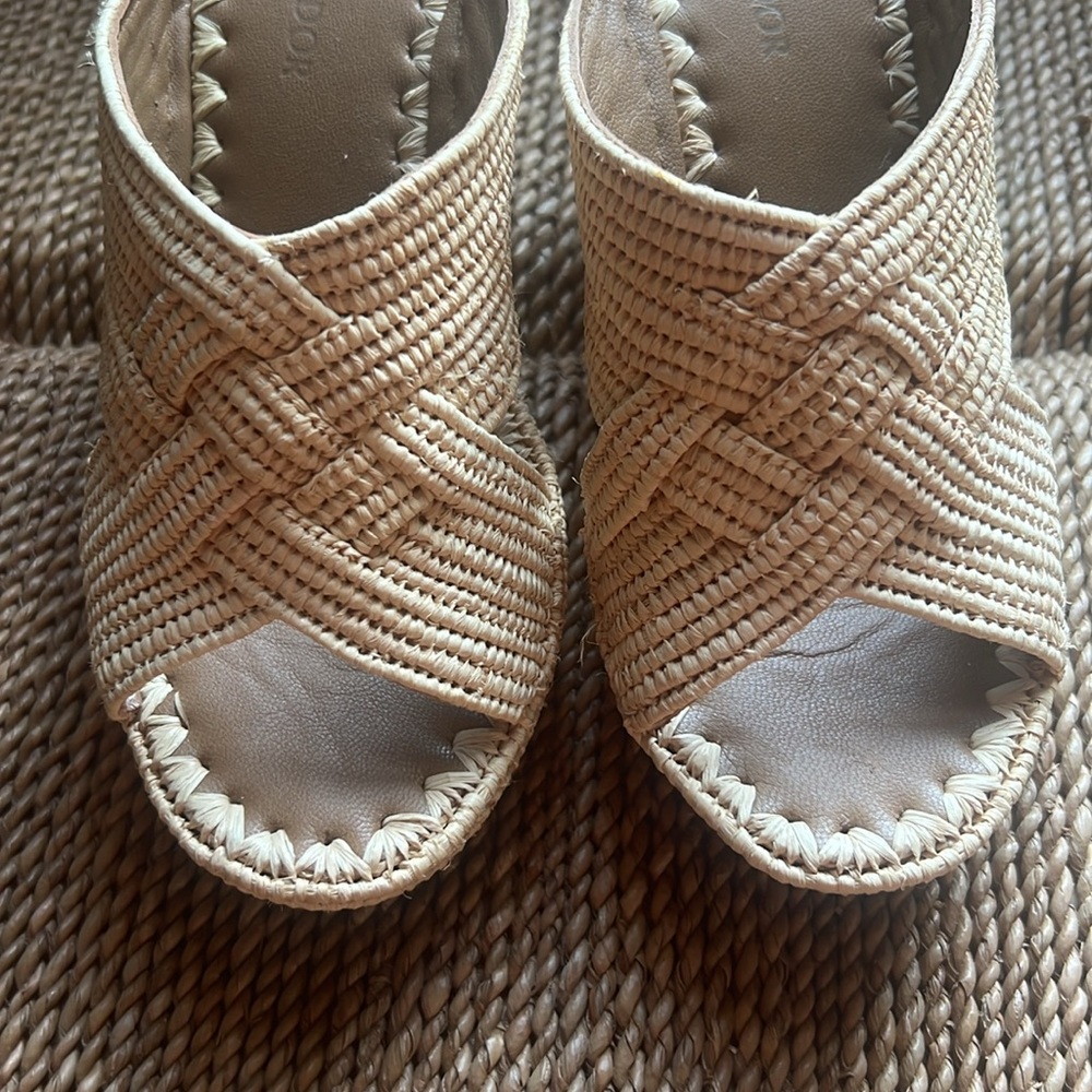 Women's Tan Wedge Sandal - Picture 2 of 4